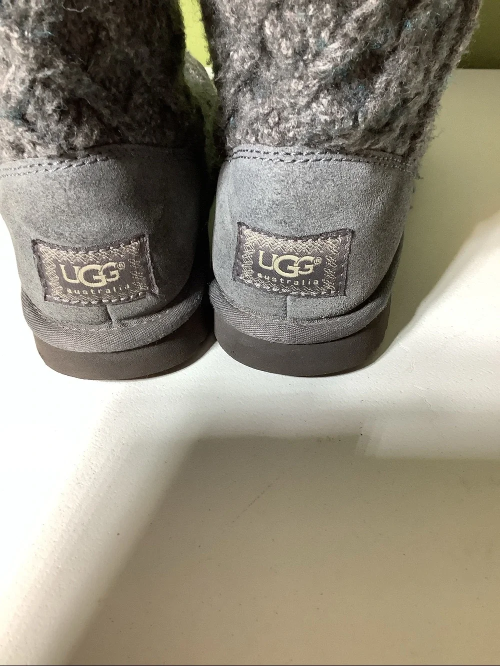Ugg gray knitted boots,size 8
